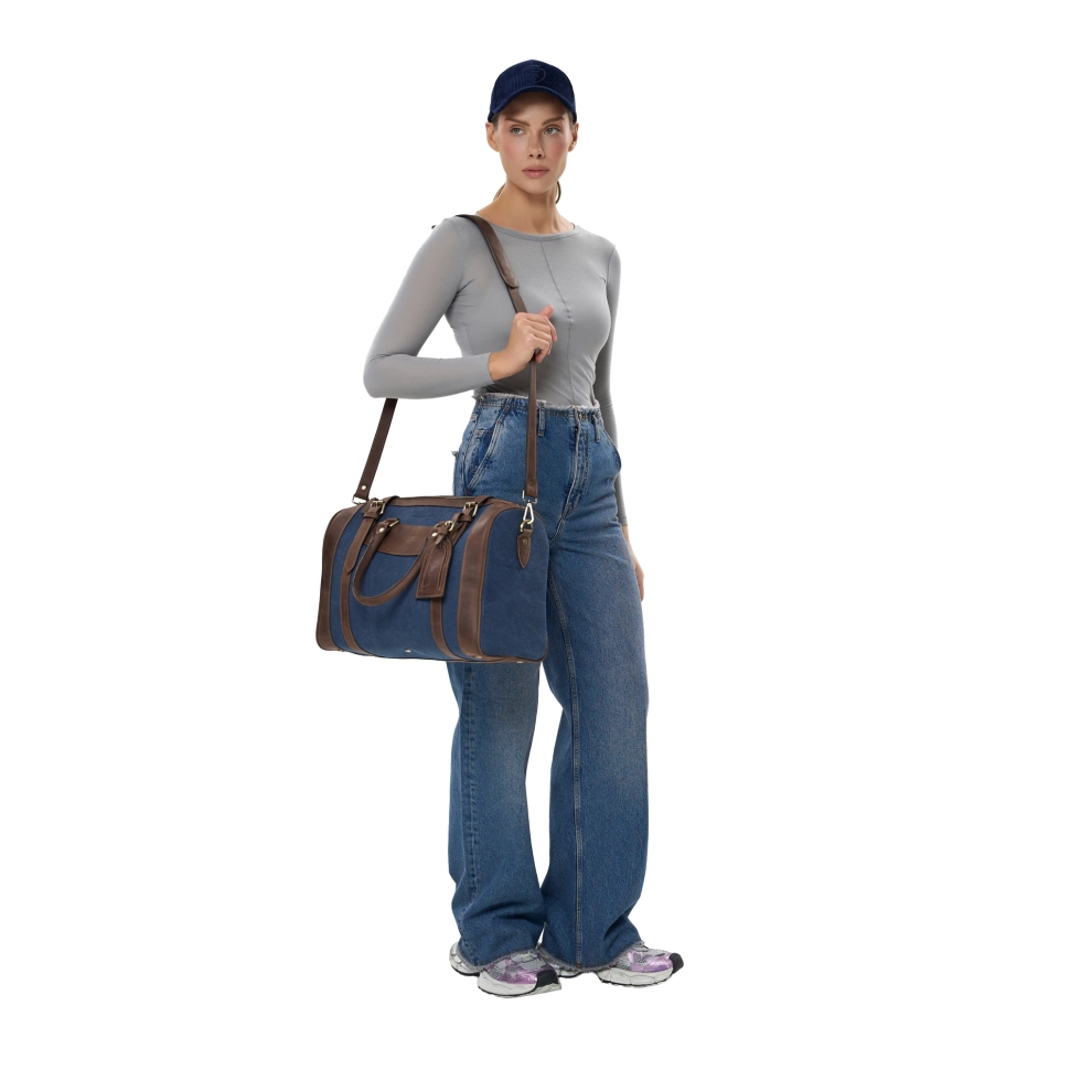 Bag Harven FARO Unisex Dark Brown/Blue S 58102