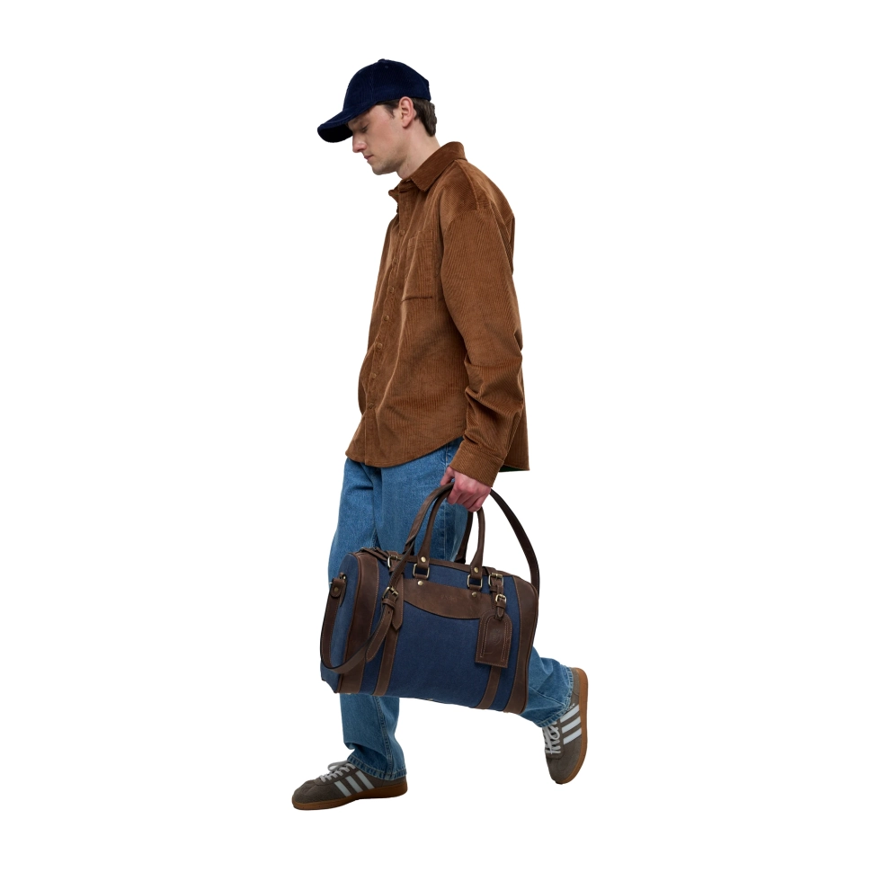 Bag Harven FARO Unisex Dark Brown/Blue S 58102