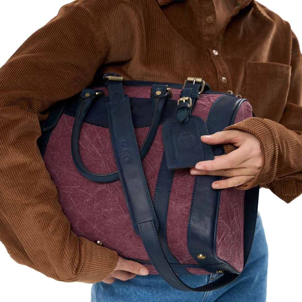 Bag Harven FARO Unisex Dark Brown/Burgundy S 58105