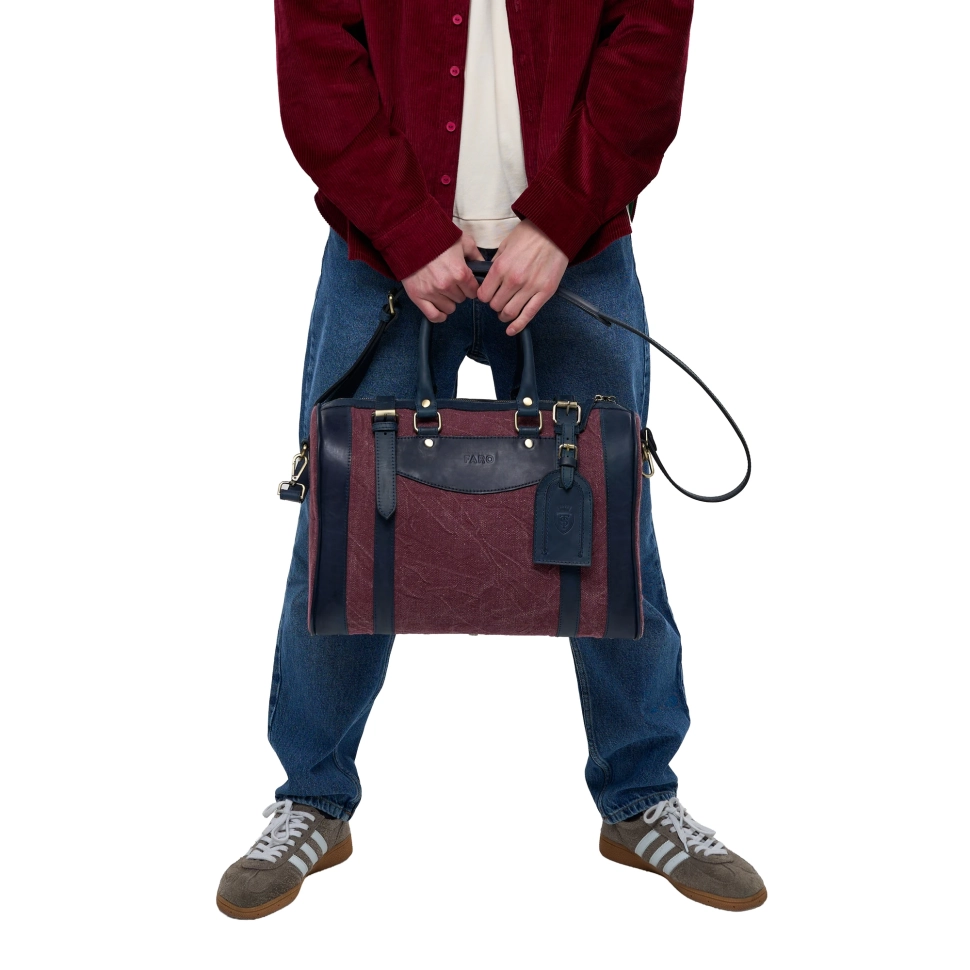 Bag Harven FARO Unisex Dark Brown/Burgundy S 58105