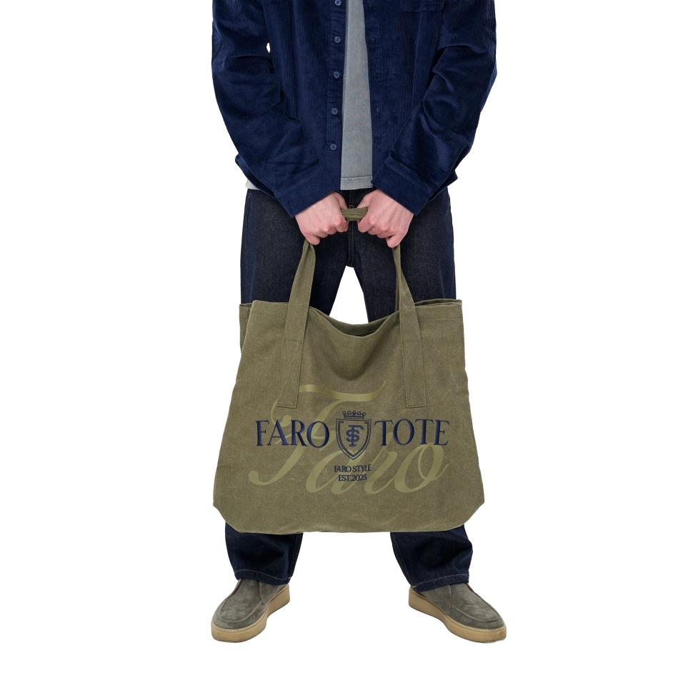 Tote Bag Kin FARO Unisex Khaki / Blue 29042
