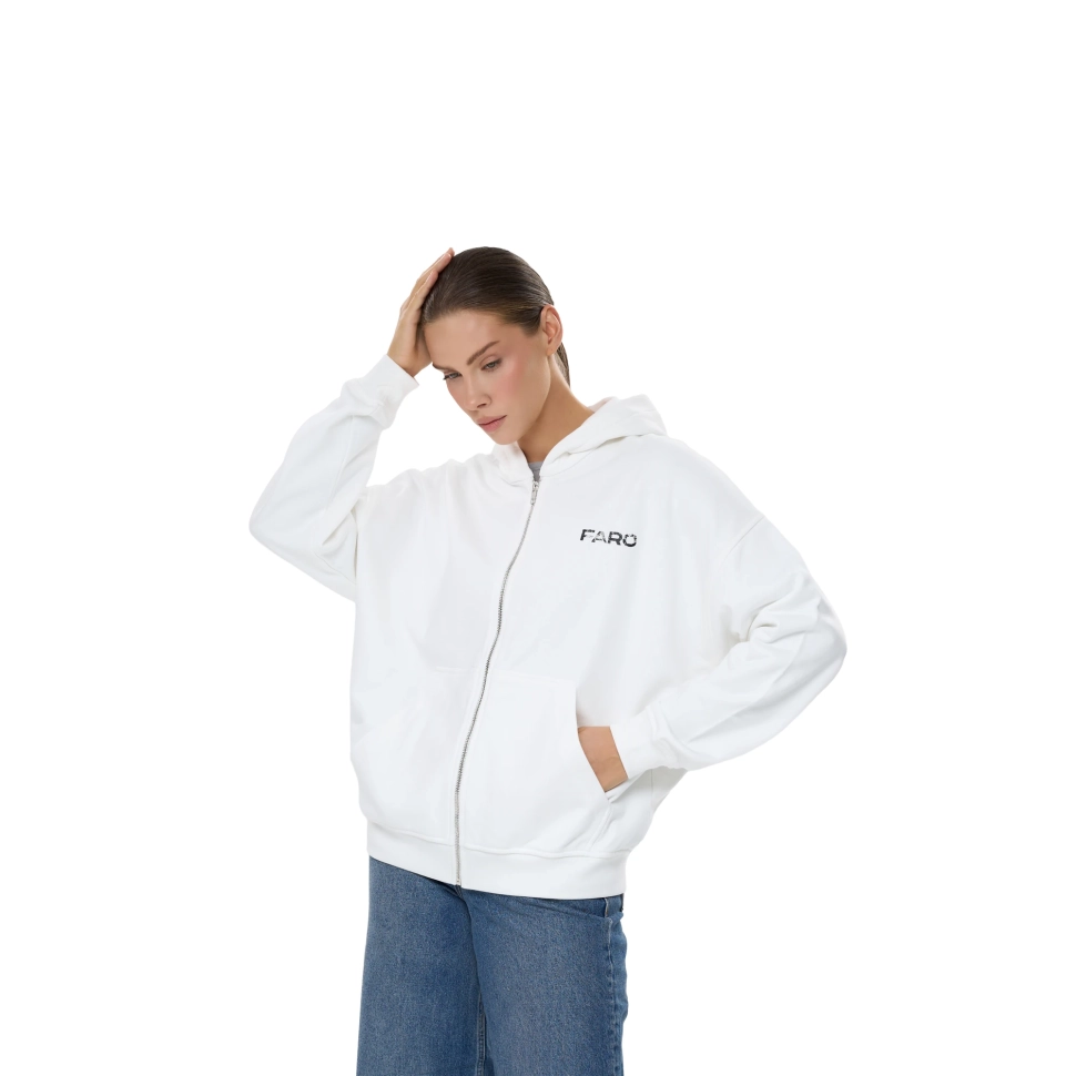 Hoodie Soft FARO Unisex White 91325