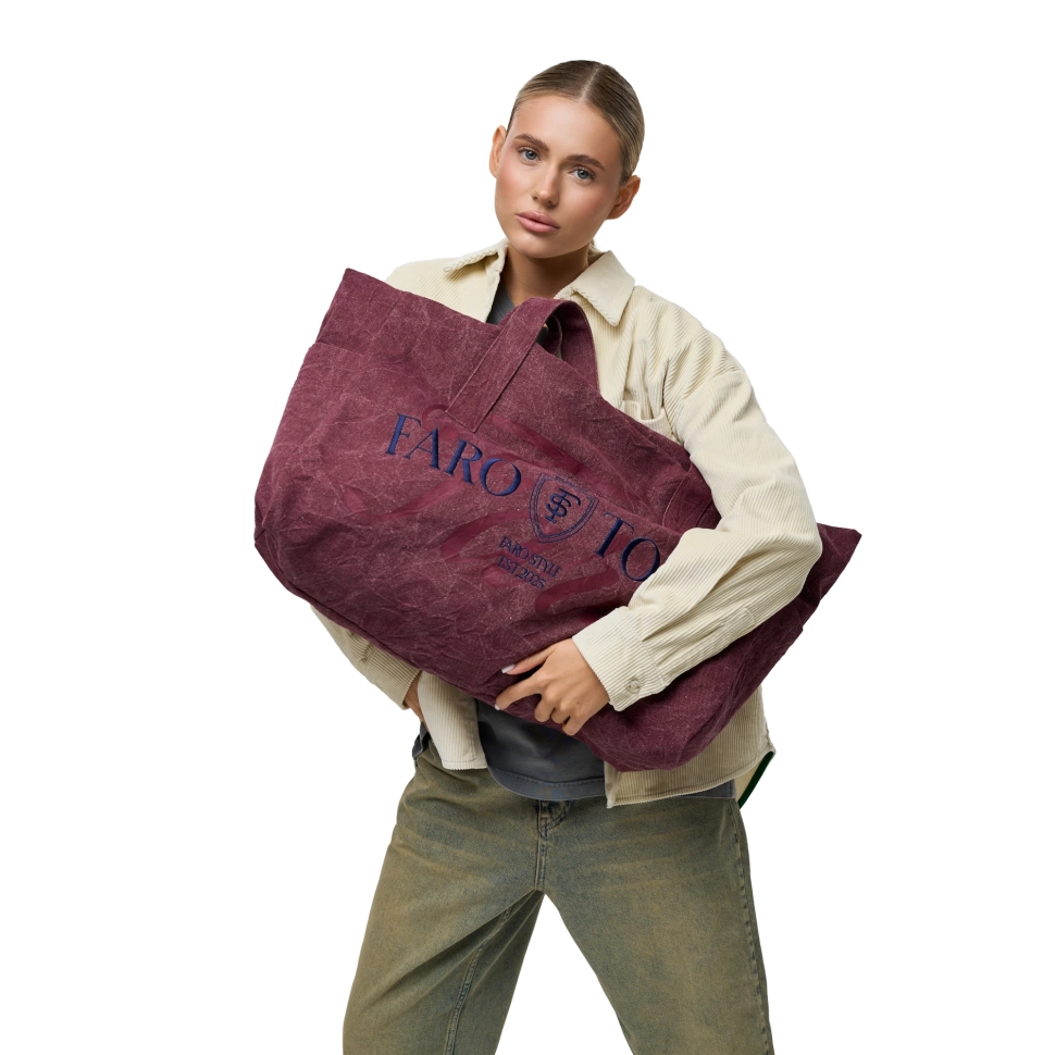 Tote Bag Kin FARO Unisex Burgundy / Blue 29045