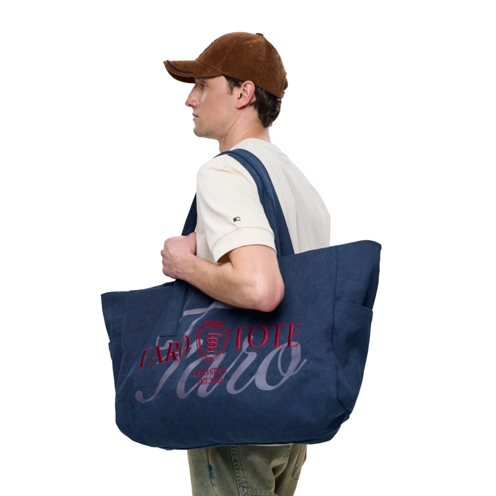 Tote Bag Kin FARO Unisex Blue / Burgundy 29047